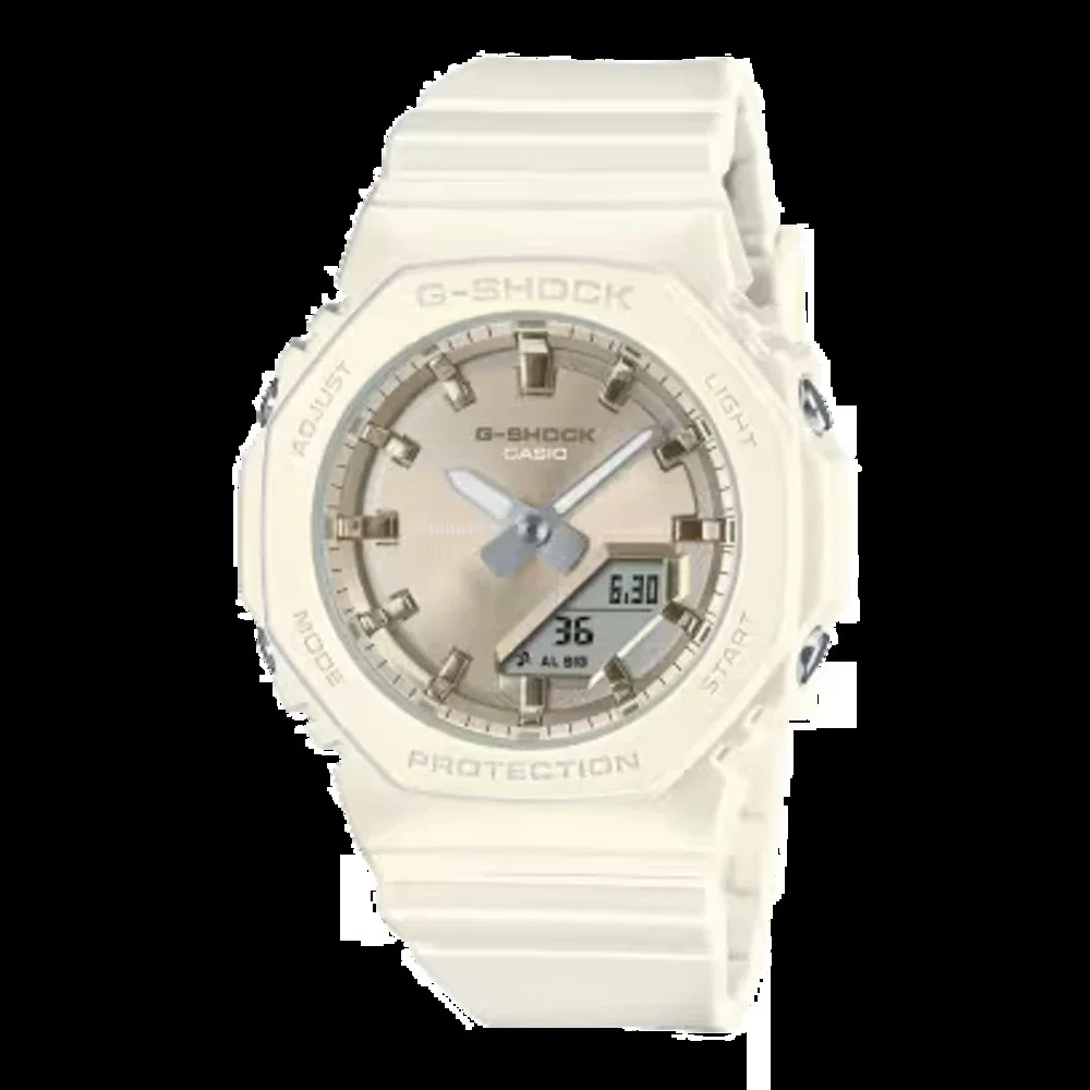 Casio G-Shock Gma-P2100 Women White Casioak Analog Digital 20Bar Watch White